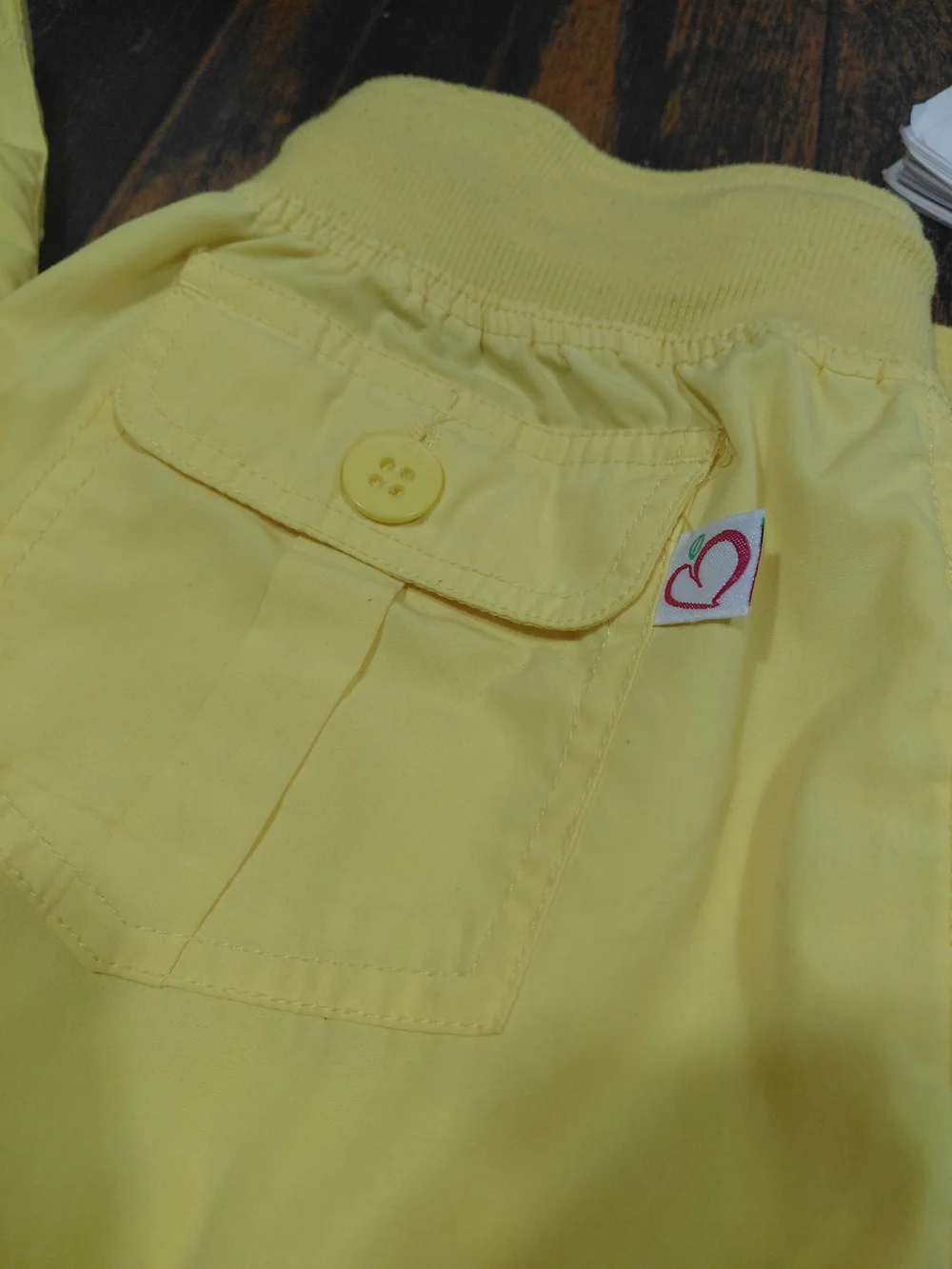 Peaches Uniforms Yellow Cargo Jogger Pants for Kids